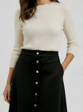 Goldline MidiMaxi Suede Skirt