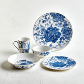 Royal Blue Flower Dinner Set – 30 Pieces