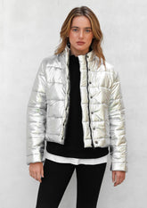 Metallic Puffer Jacket