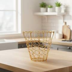 Multi-Shape Gold Wire Basket