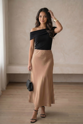 Fluid Satin Skirt