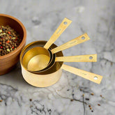 Brass Measuring Cups - Golden