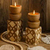 Boho Candles Holder Set