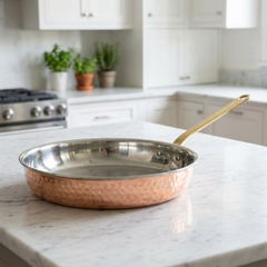 Handmade Hammered Copper Pan