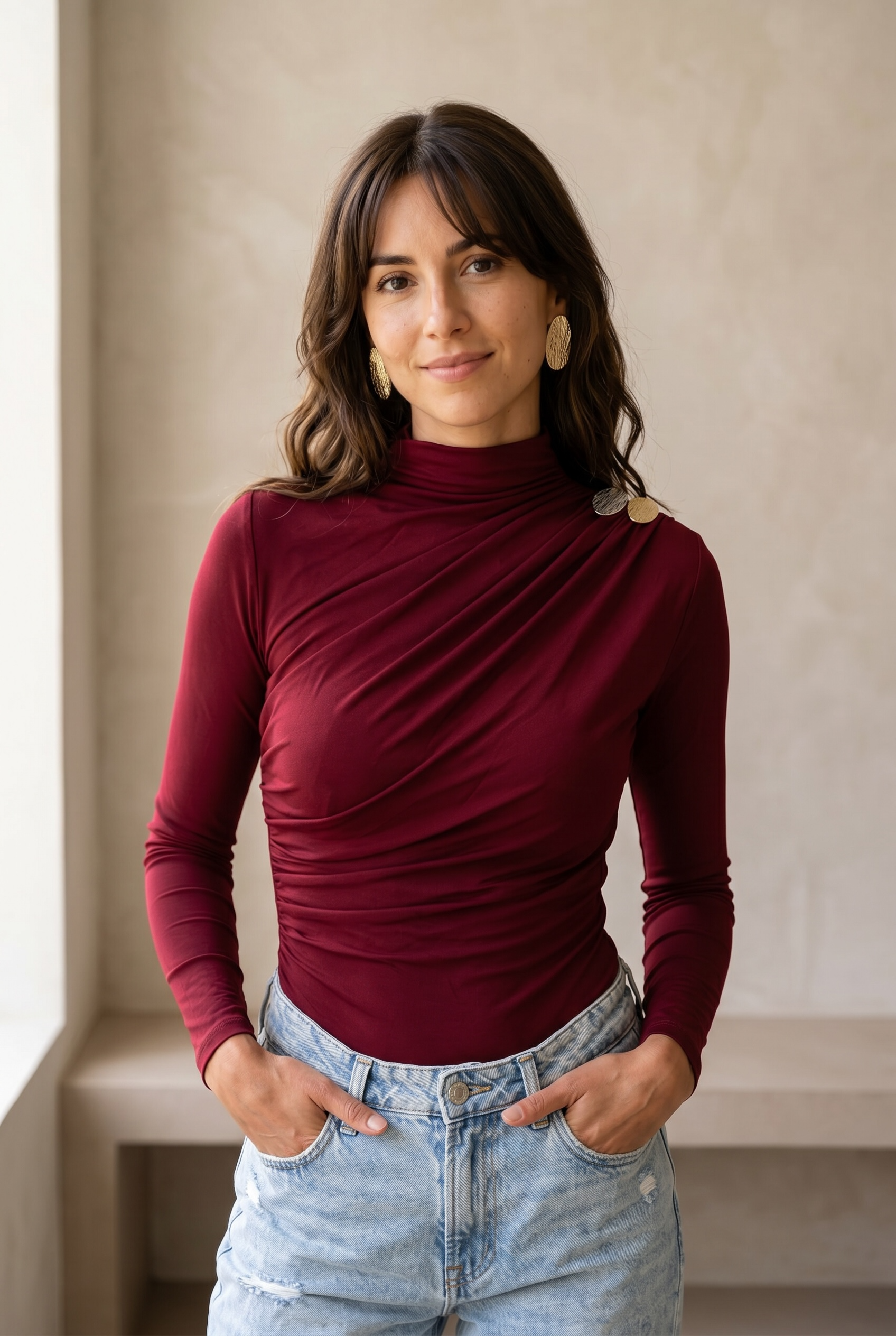 Draped Contour Top