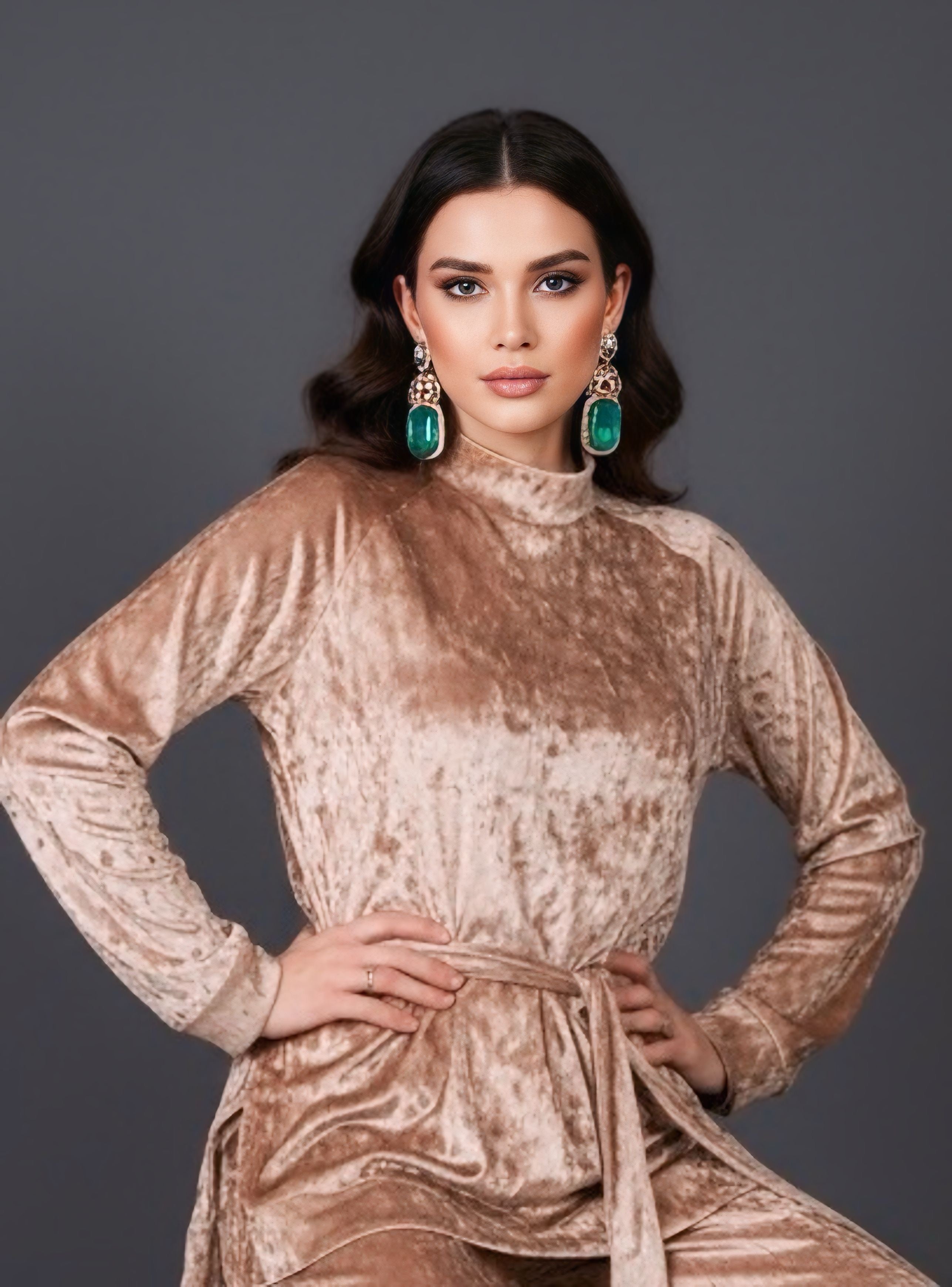 Fit & Flare Velvet Set