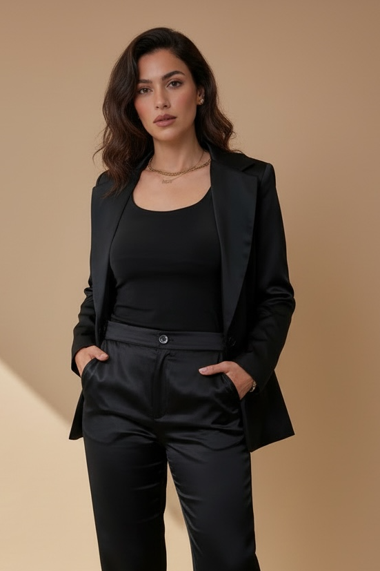 Satin Chic Blazer