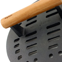 Cast Iron Slotted Steak Press 23cm