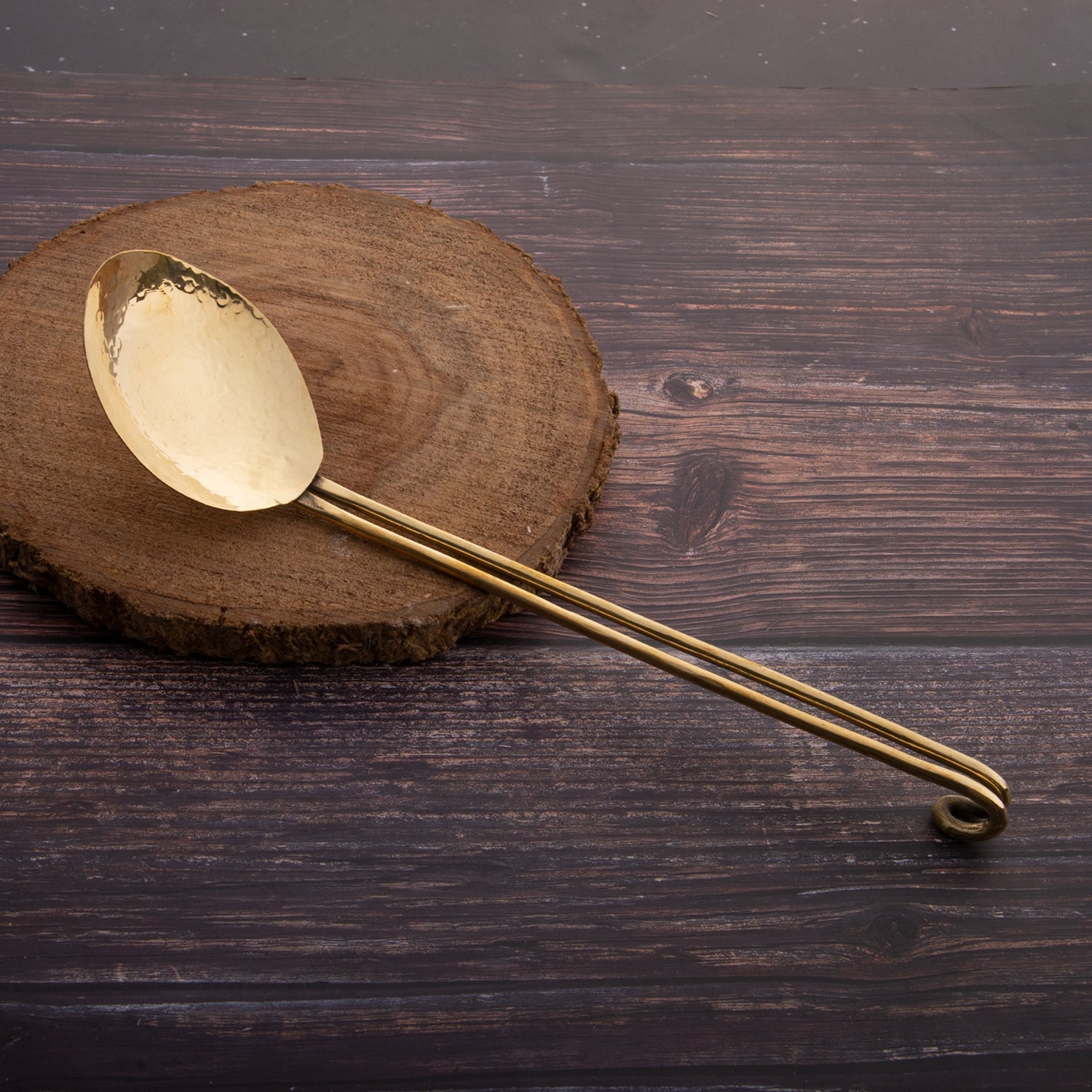 Chef May Signature Serving Spoons ( Brass )
