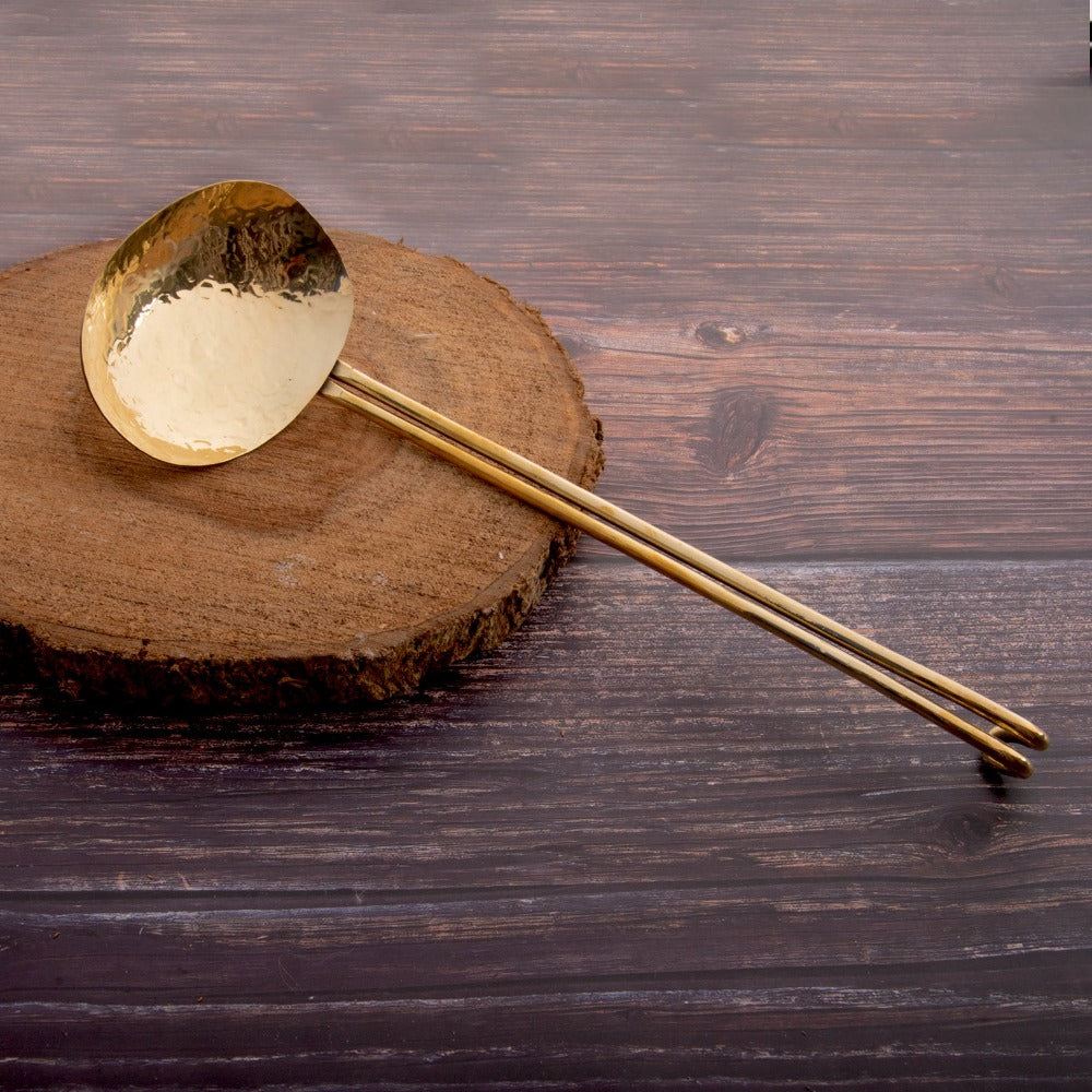 Chef May Signature Serving Spoons ( Brass )
