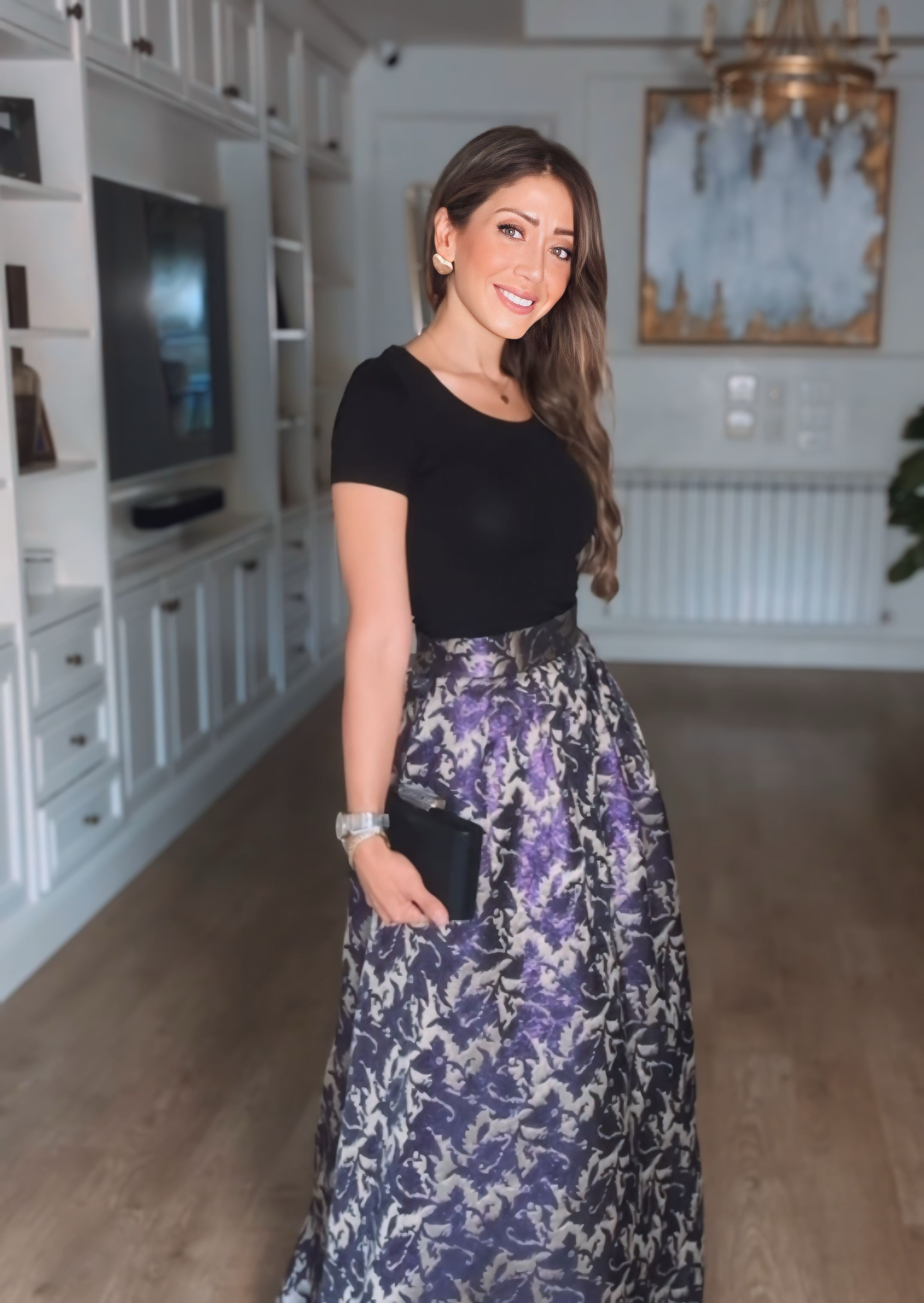 Royal Jacquard Maxi Skirt