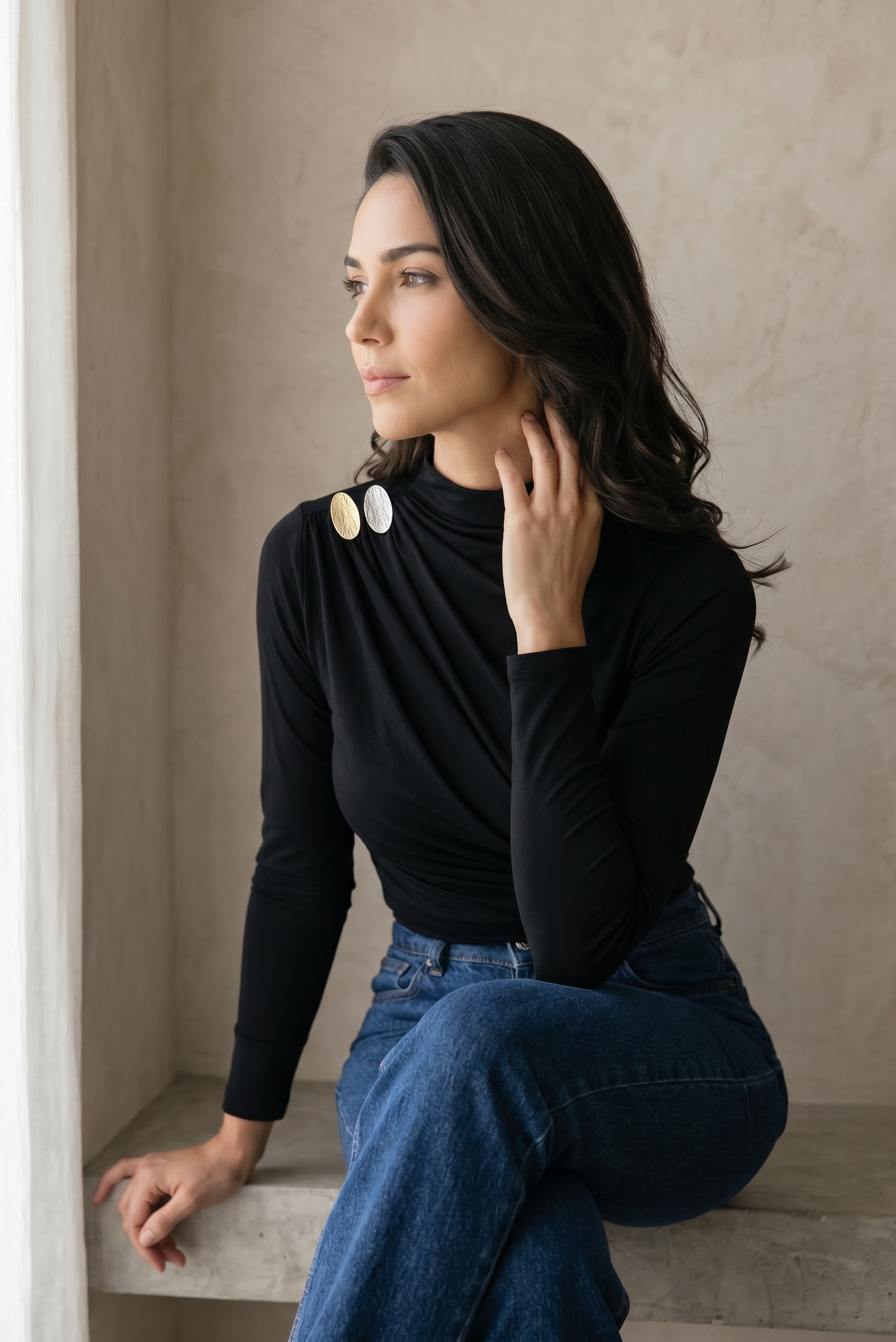 Draped Contour Top