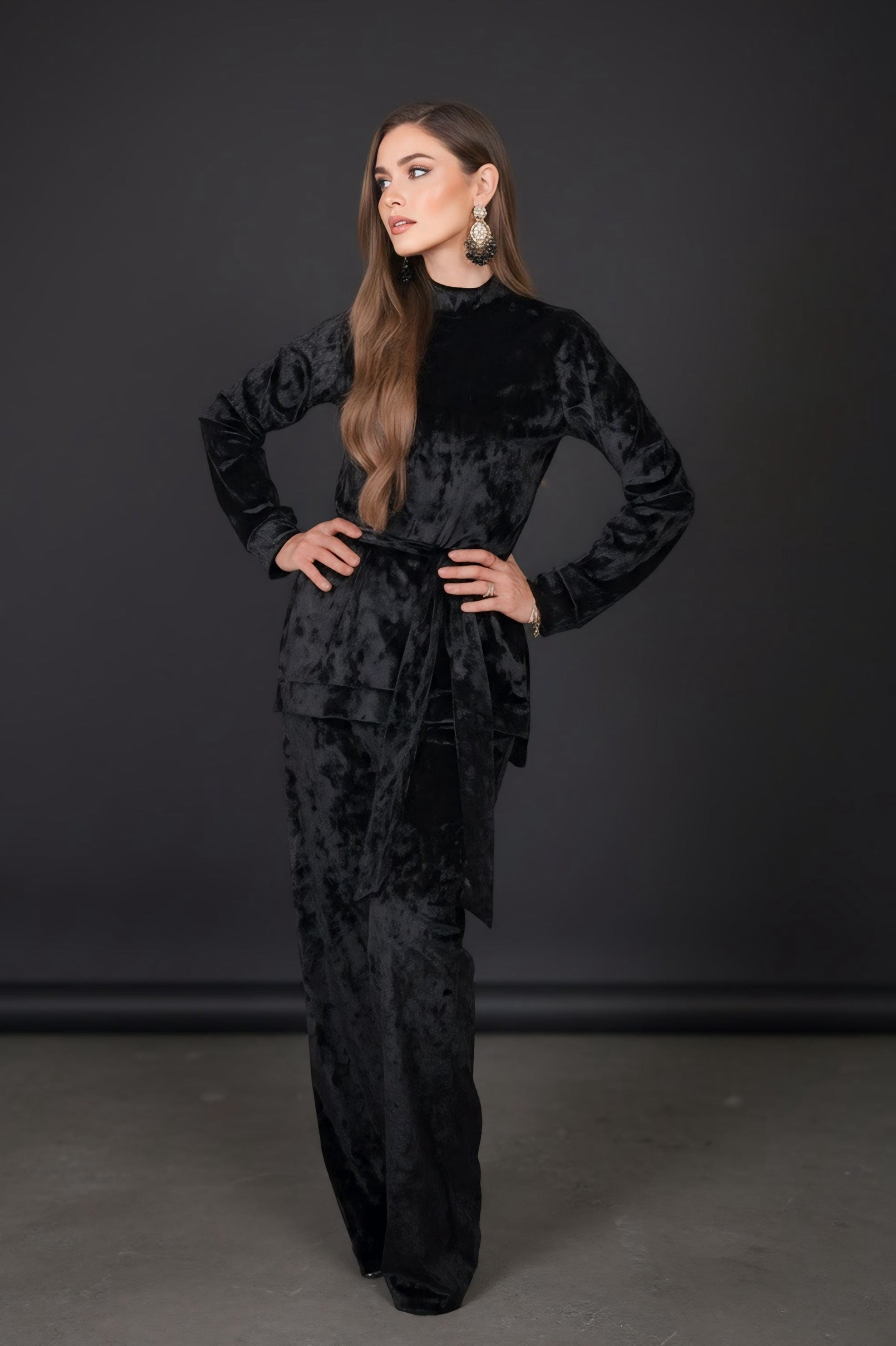 Fit & Flare Velvet Set