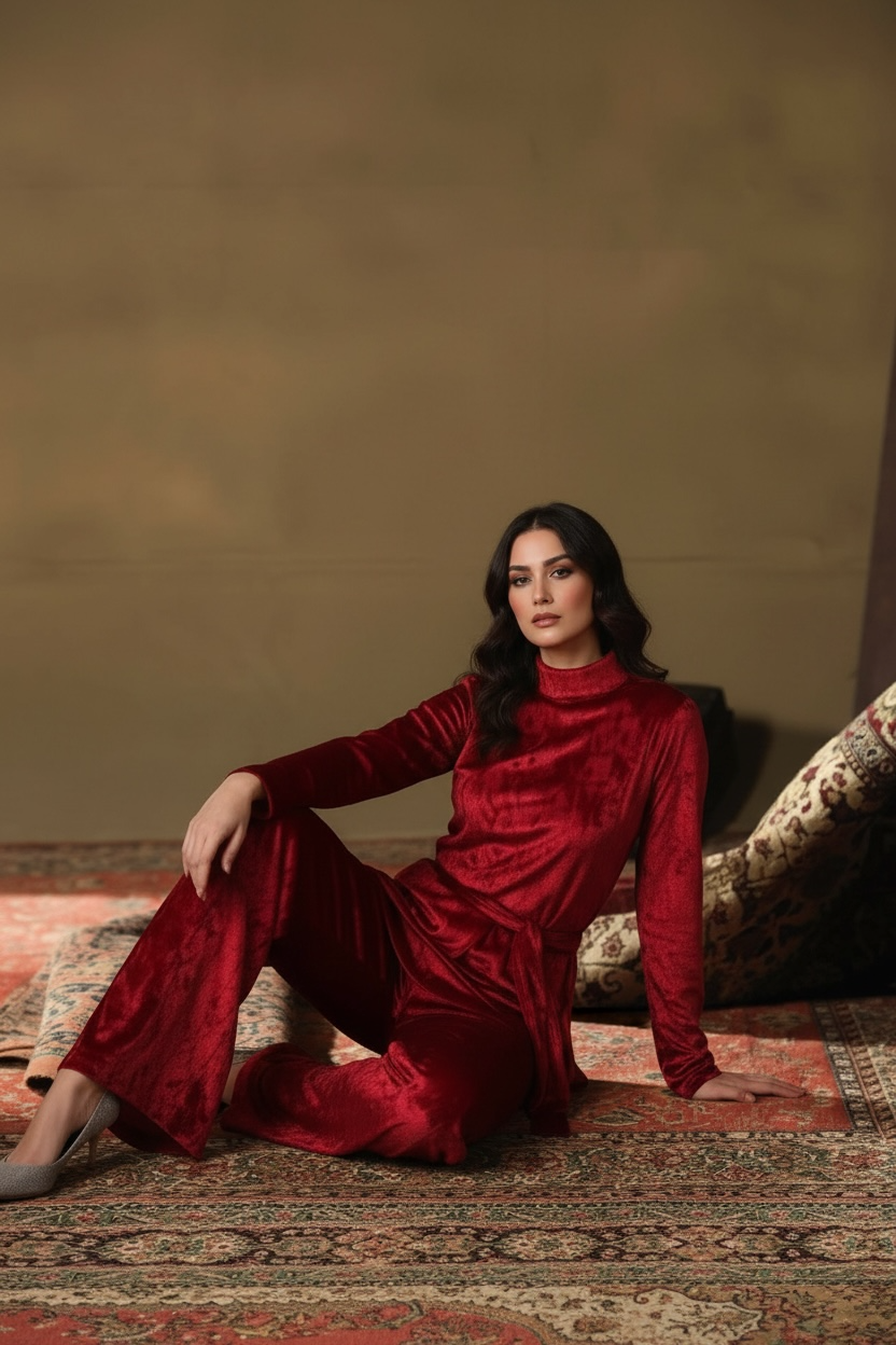 Fit & Flare Velvet Set