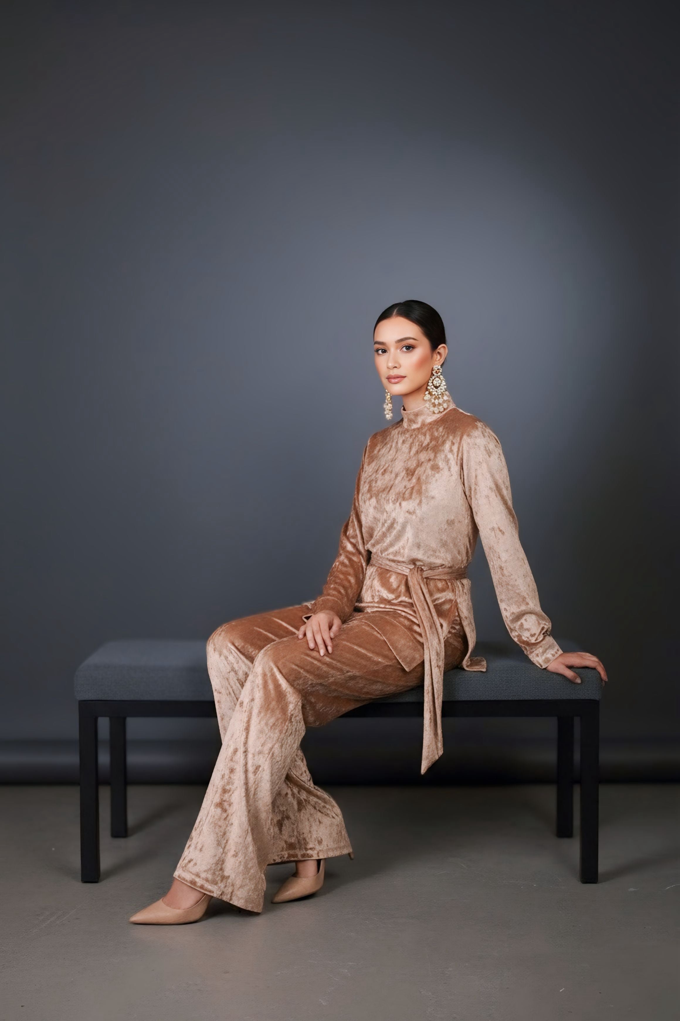 Fit & Flare Velvet Set