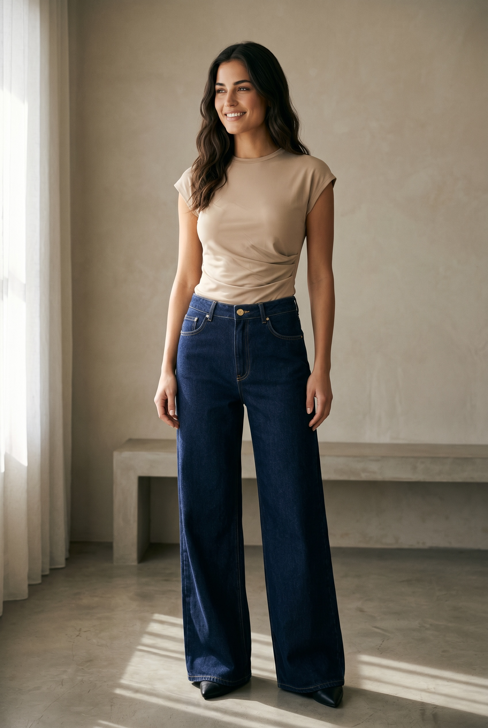 Draped Cotton Top