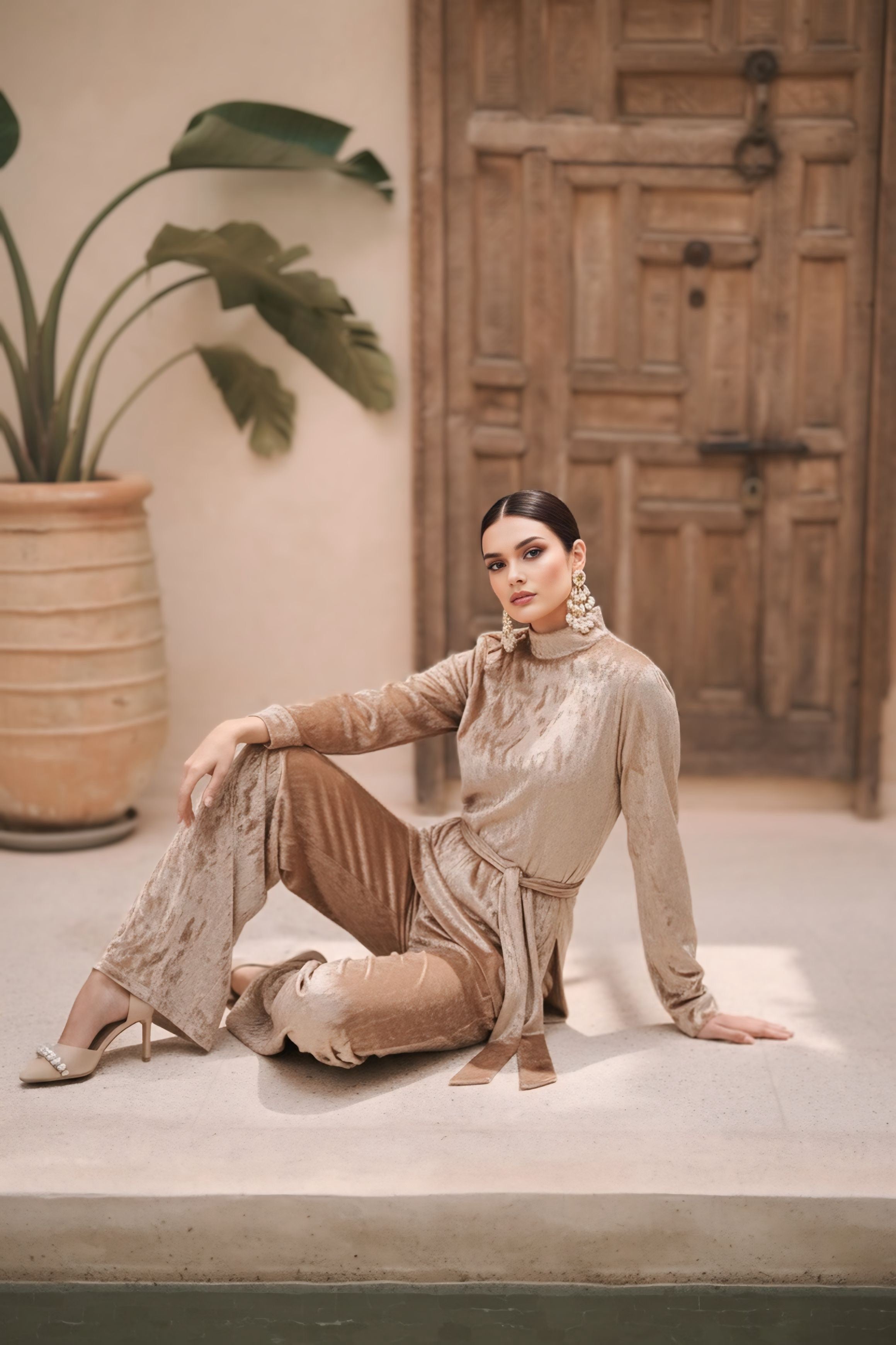 Fit & Flare Velvet Set