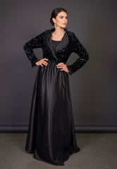 Royal Ruffle Abaya Dress