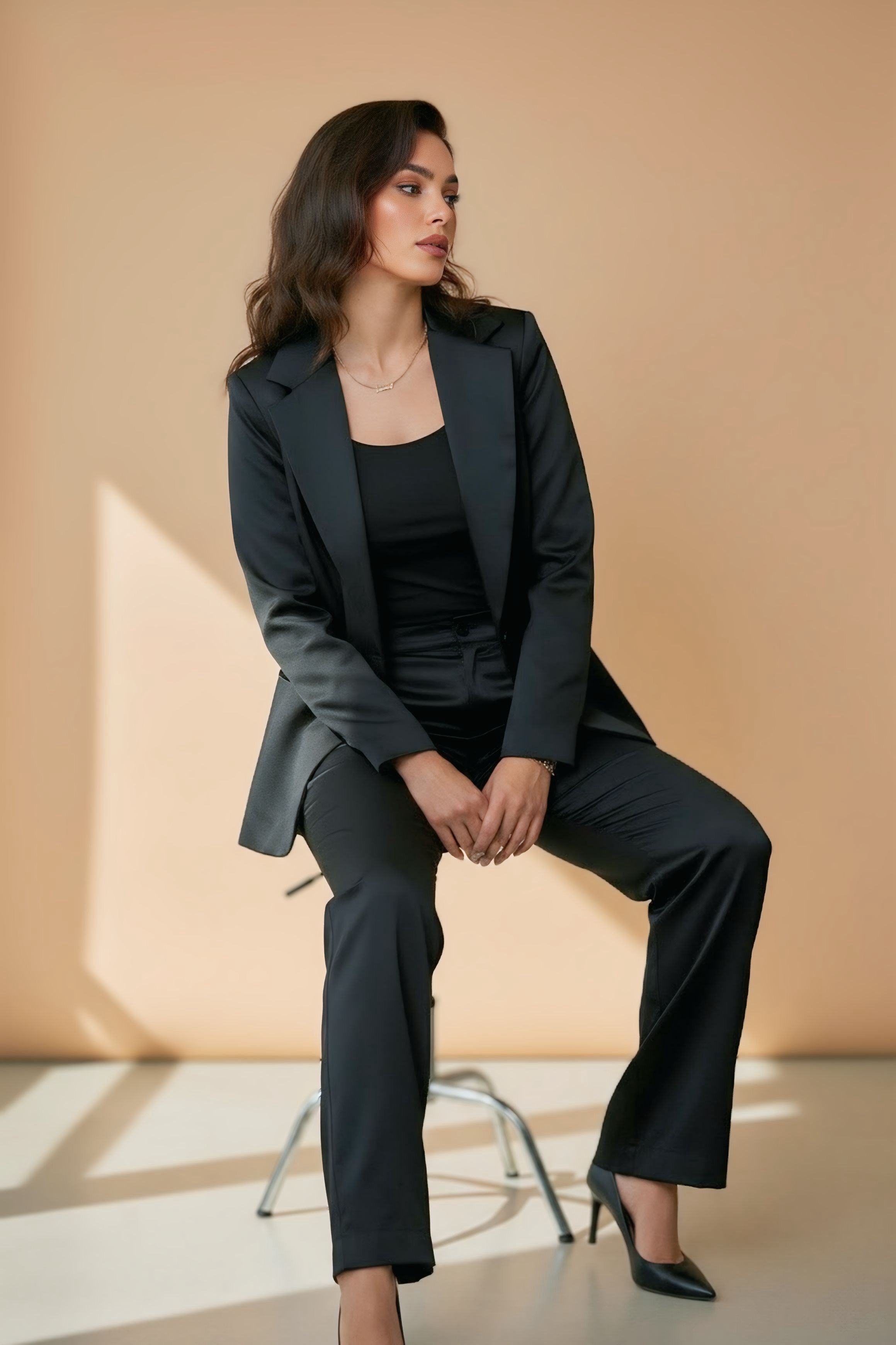 Satin Chic Blazer