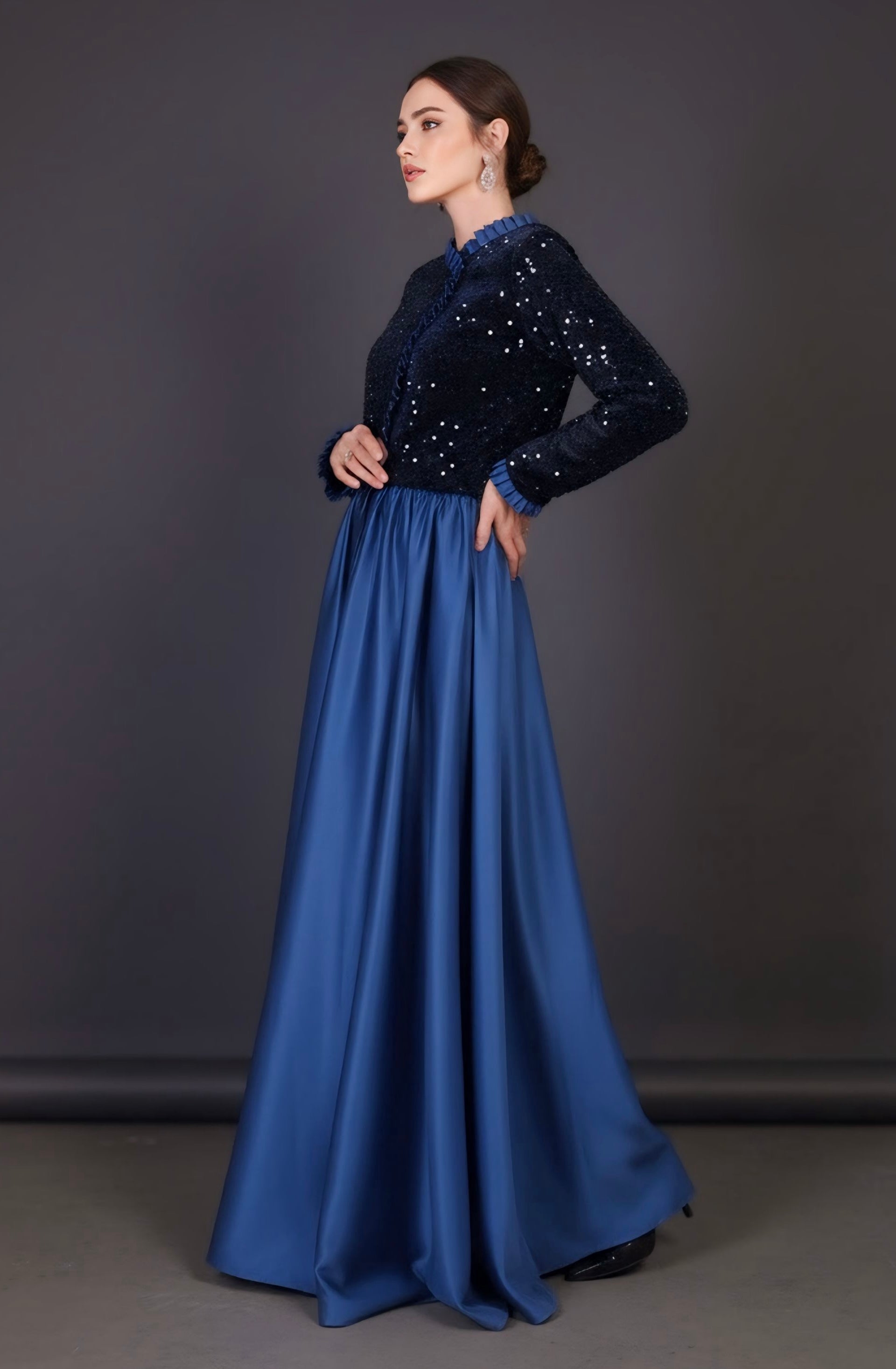 Royal Ruffle Abaya Dress