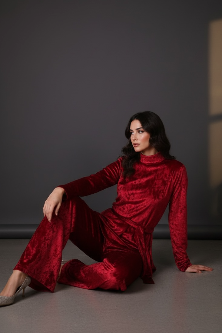 Fit & Flare Velvet Set