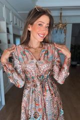 Printed Satin Dress