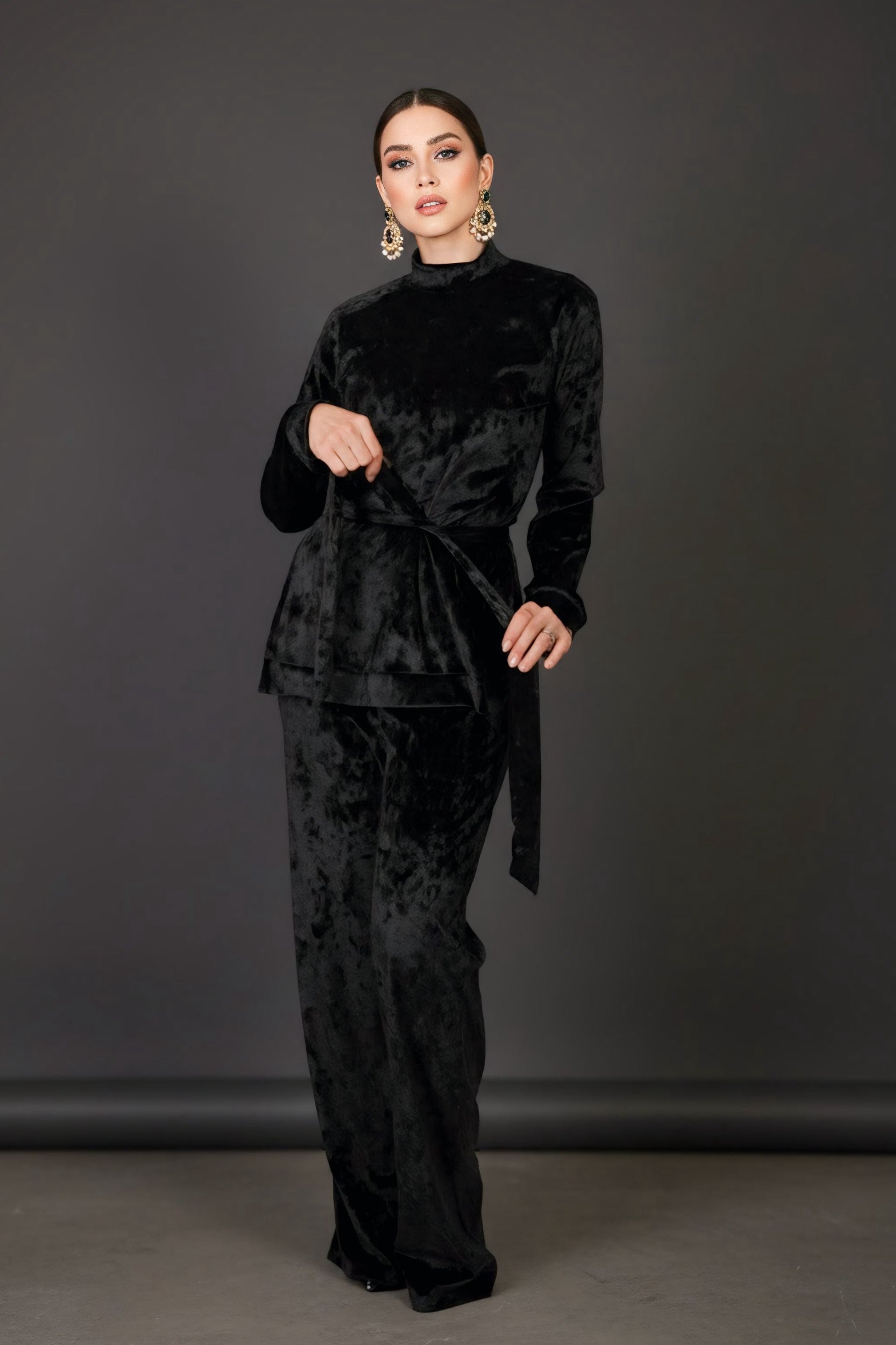 Fit & Flare Velvet Set