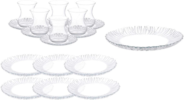 Pasabahce Aurora Cake Set - 19 Pieces
