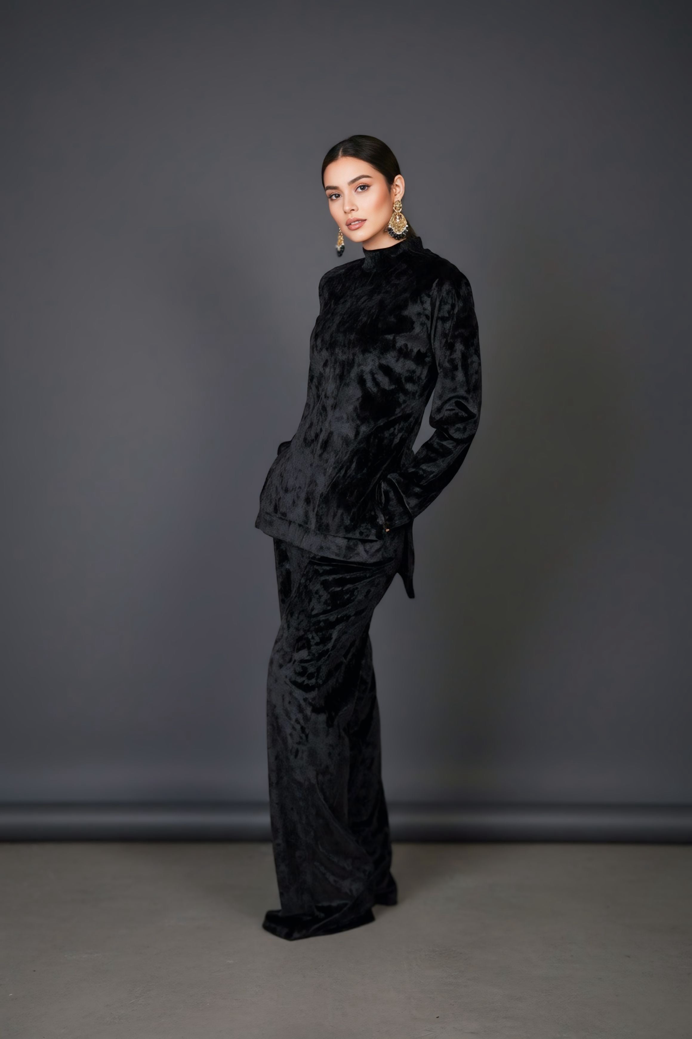 Fit & Flare Velvet Set