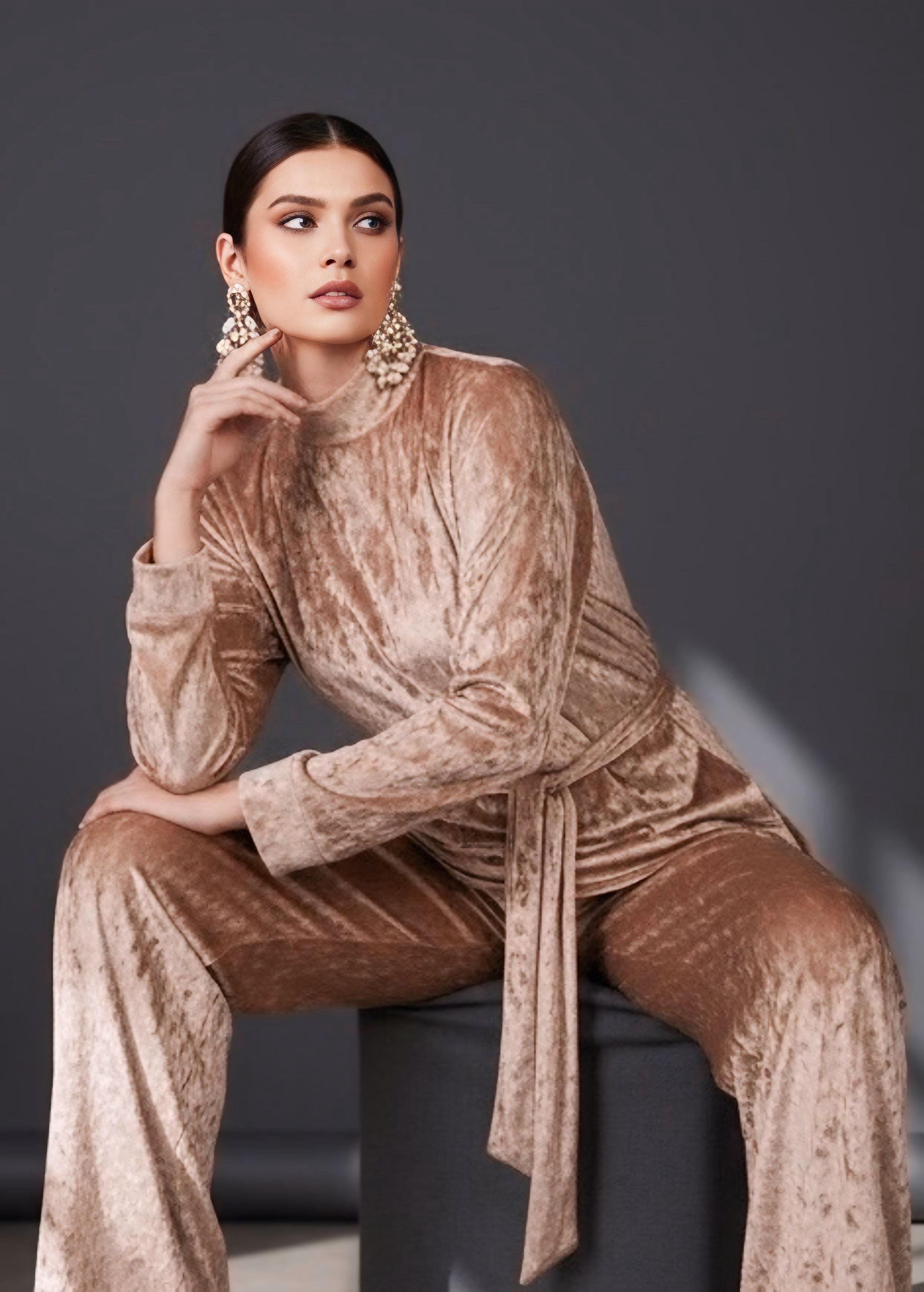 Fit & Flare Velvet Set