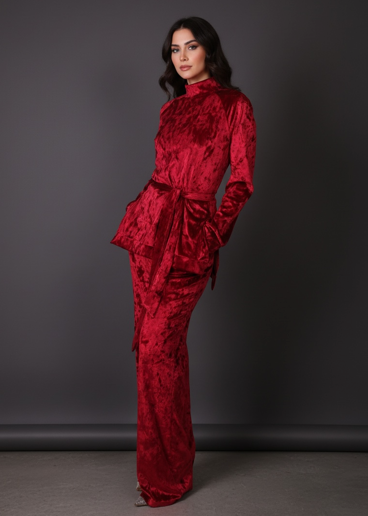 Fit & Flare Velvet Set