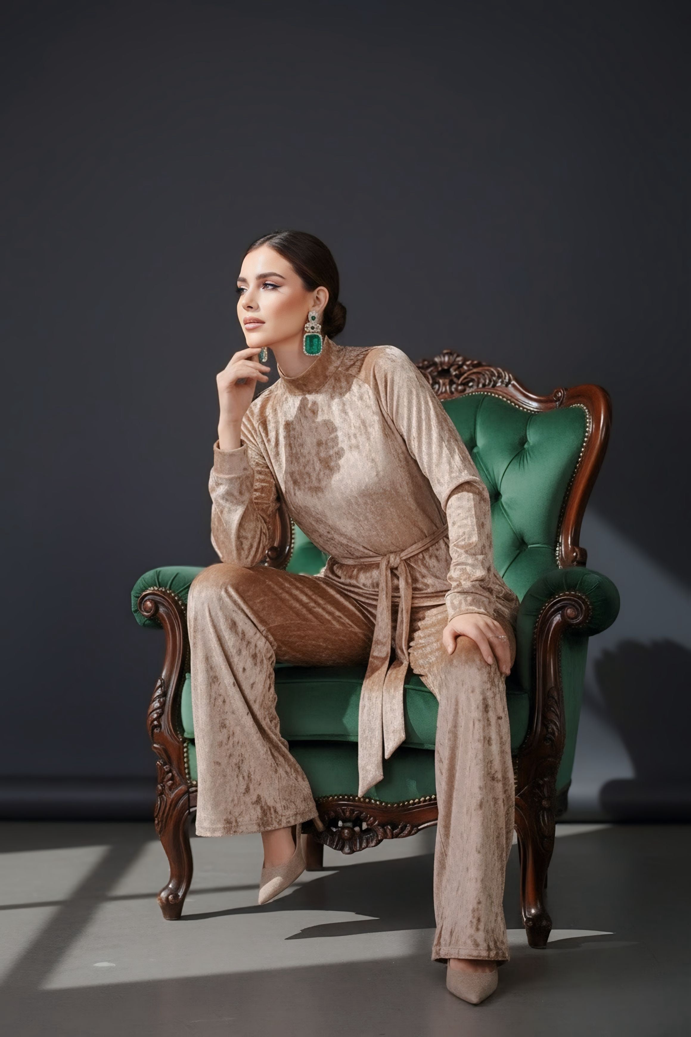 Fit & Flare Velvet Set