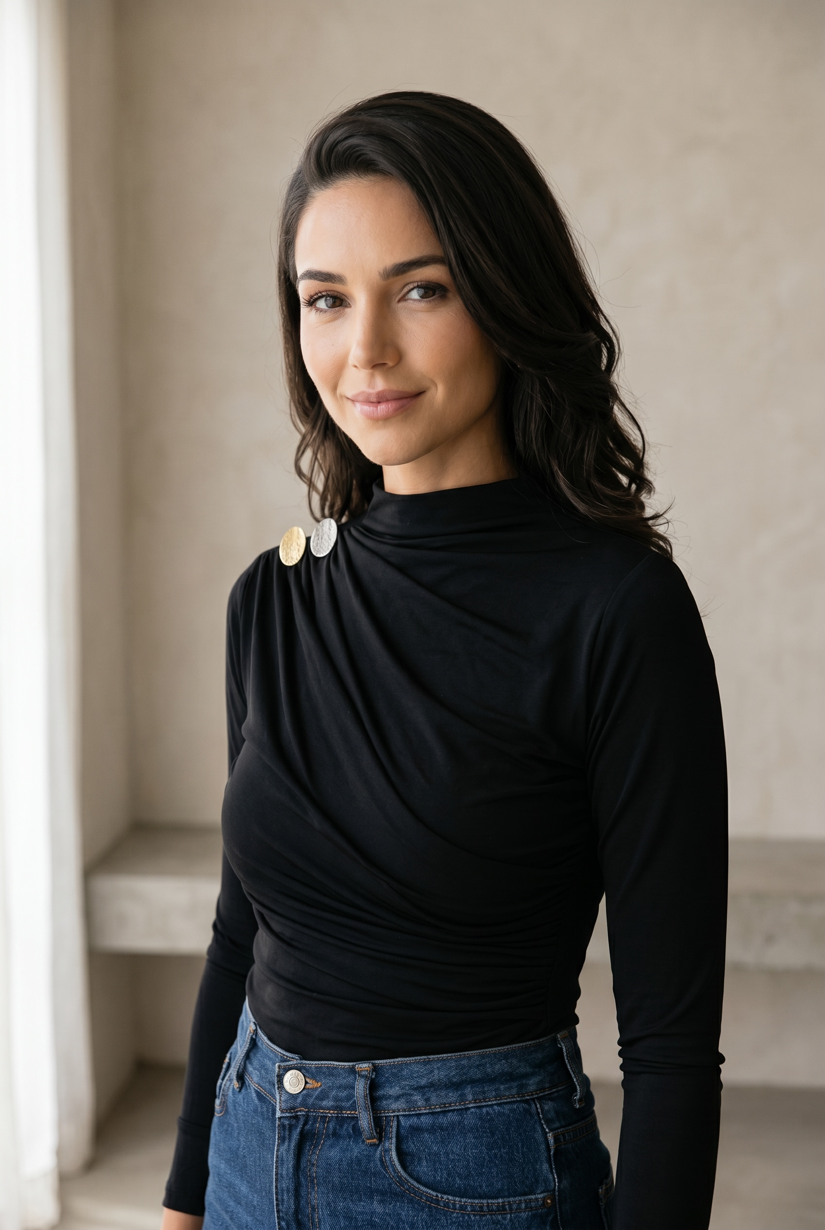 Draped Contour Top