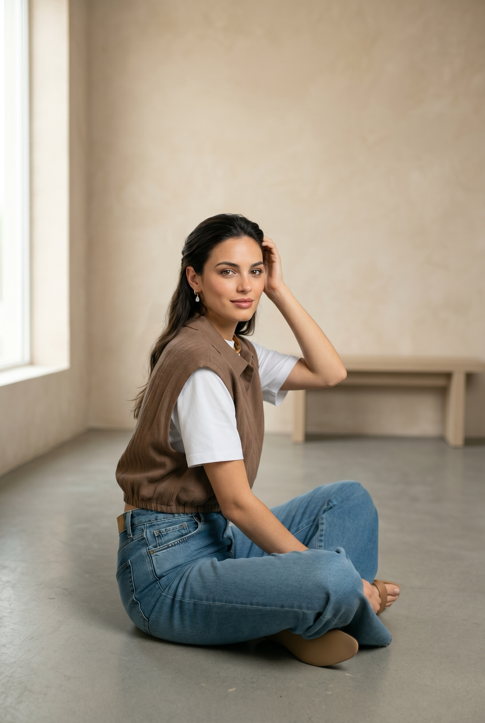 Sleeveless Volume Soft Shirt