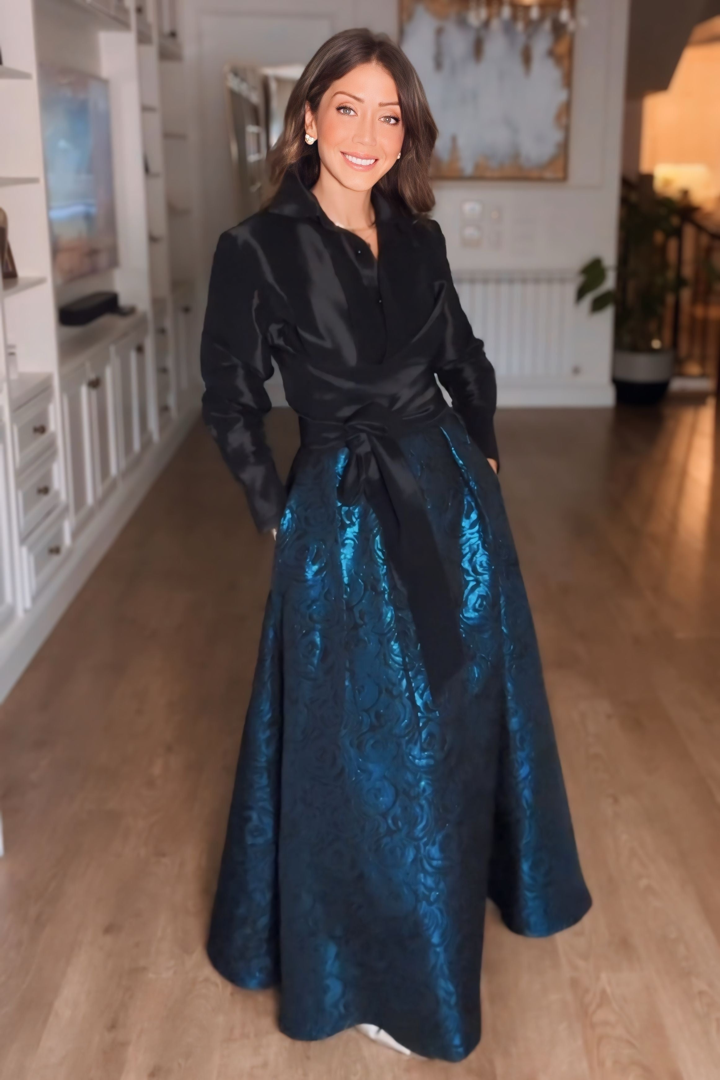 Royal Jacquard Maxi Skirt