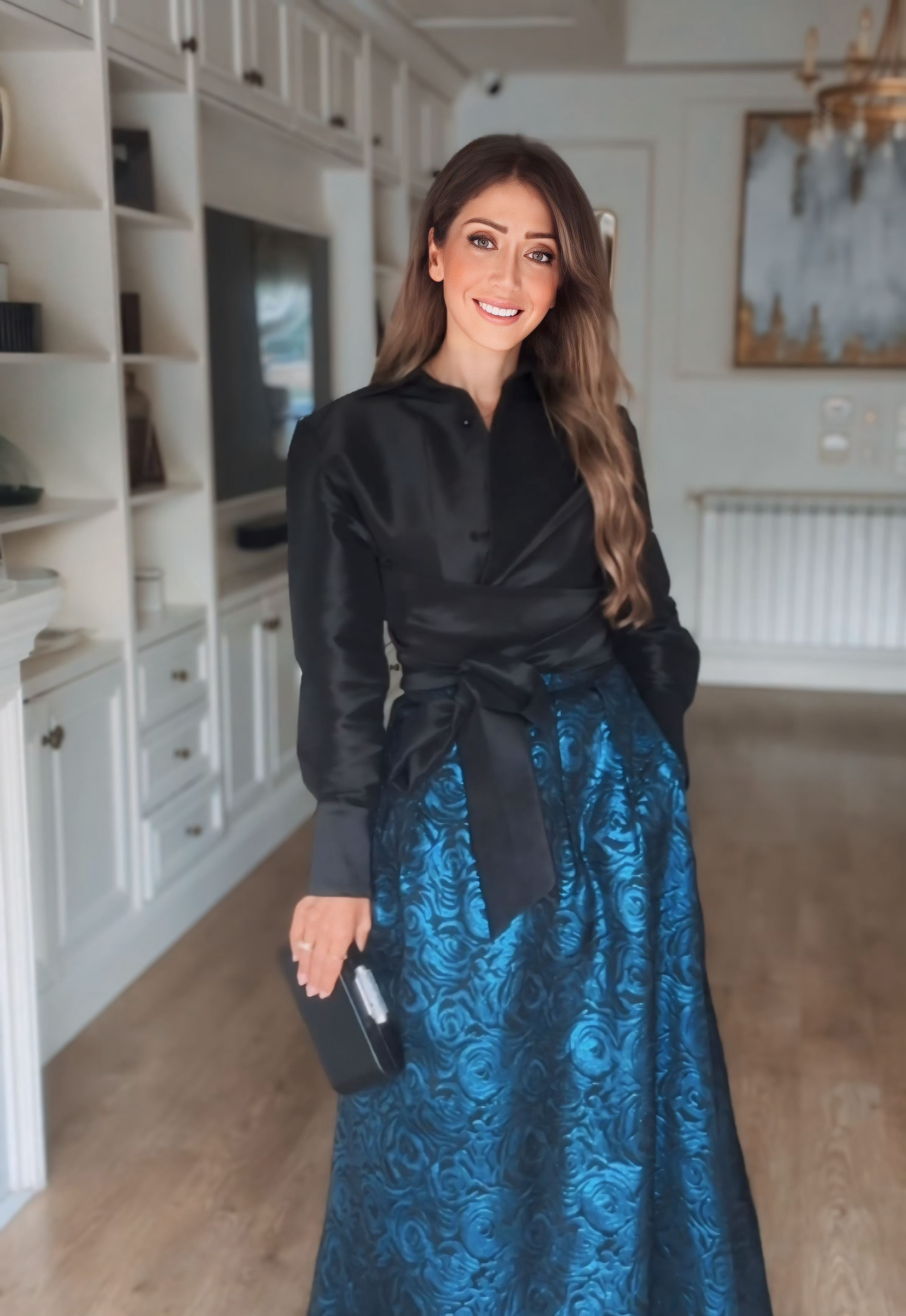 Royal Jacquard Maxi Skirt