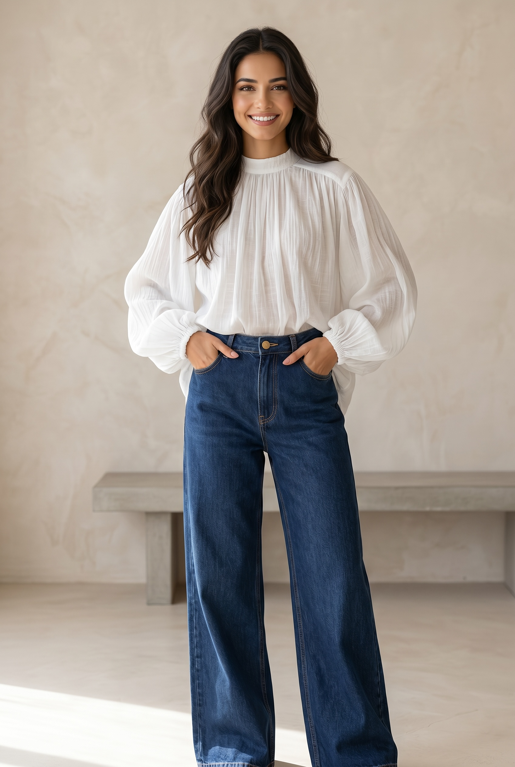 Boho Balloon Linen Shirt