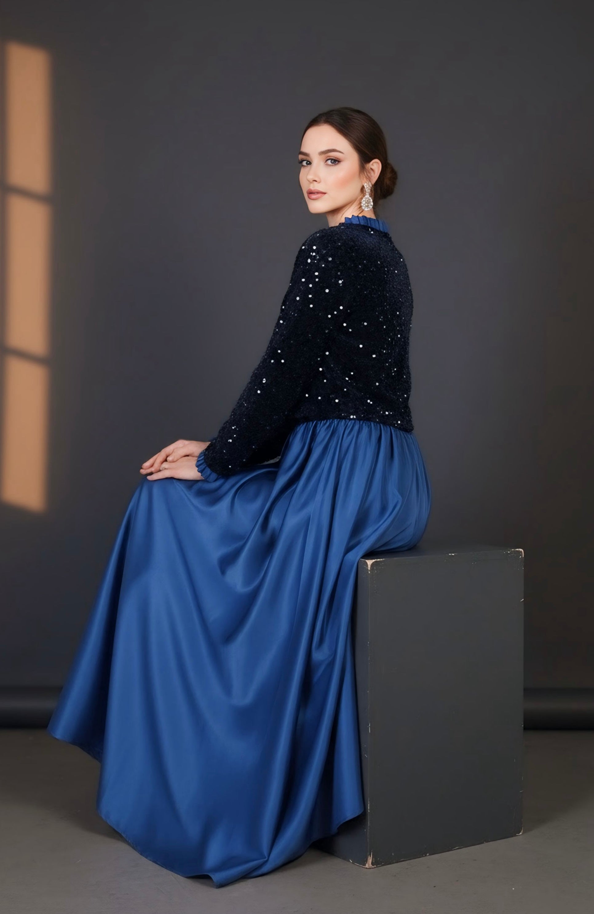 Royal Ruffle Abaya Dress