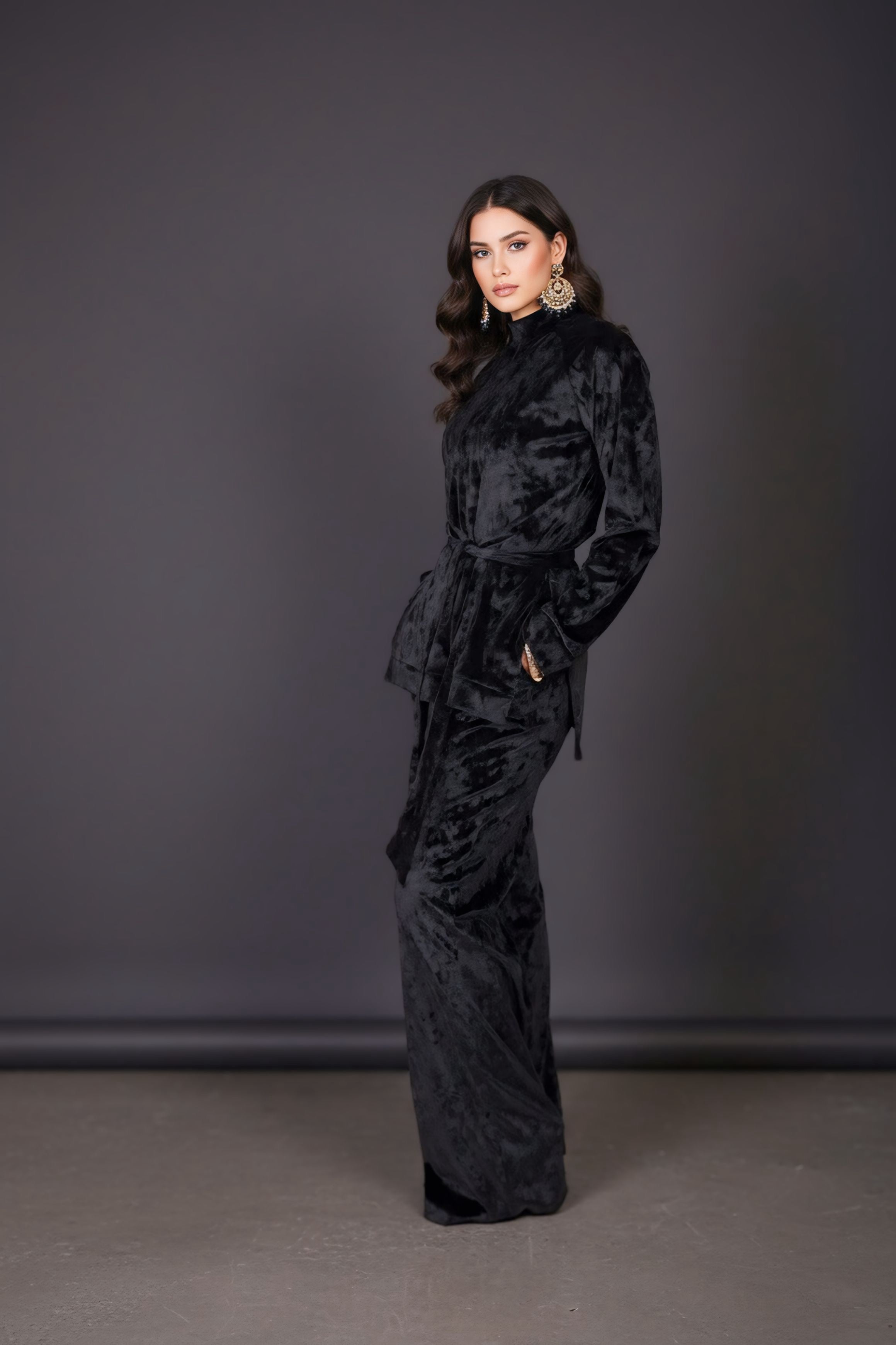 Fit & Flare Velvet Set