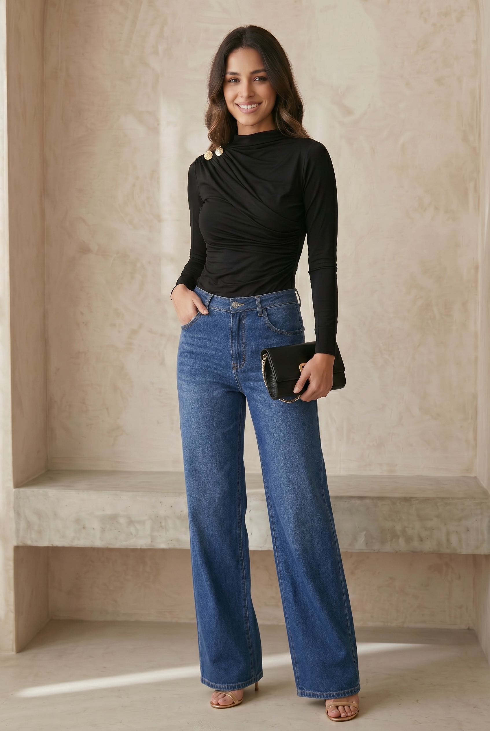 Draped Contour Top