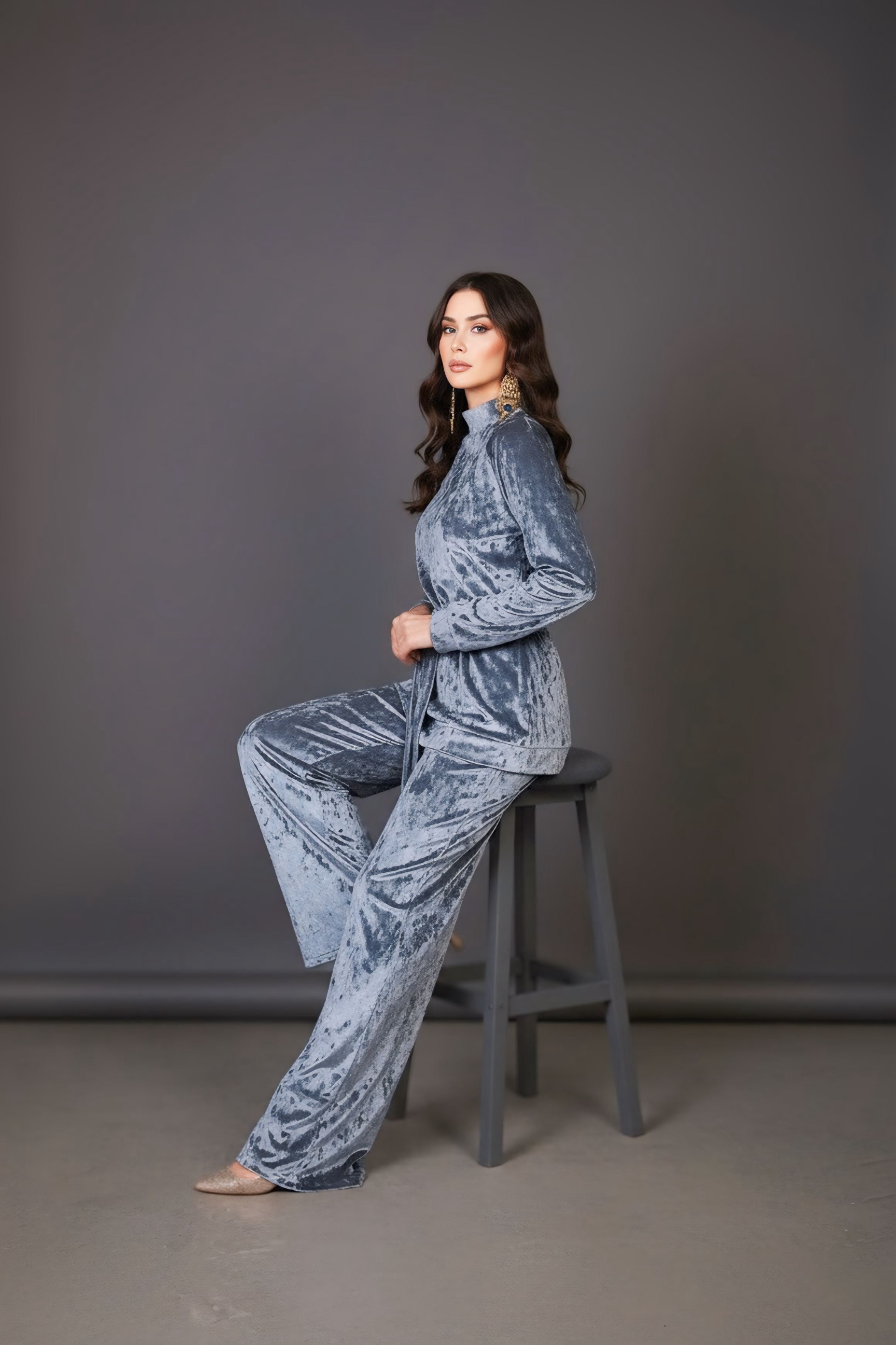 Fit & Flare Velvet Set