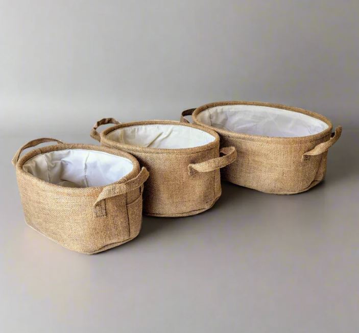 Jute Baskets - Set Of 3