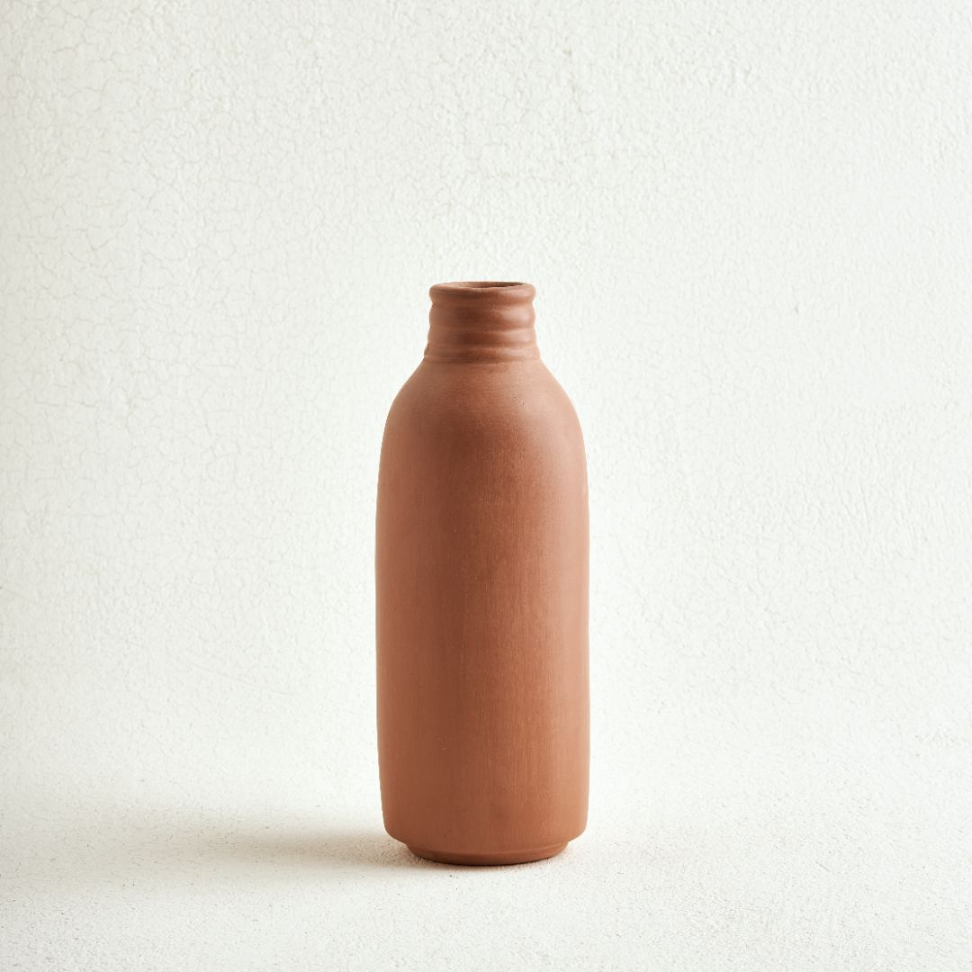 Oxygenate Alkaline Clay Water Bottle ( Olla ) with Cup & On the Go Stick - 750 ml
