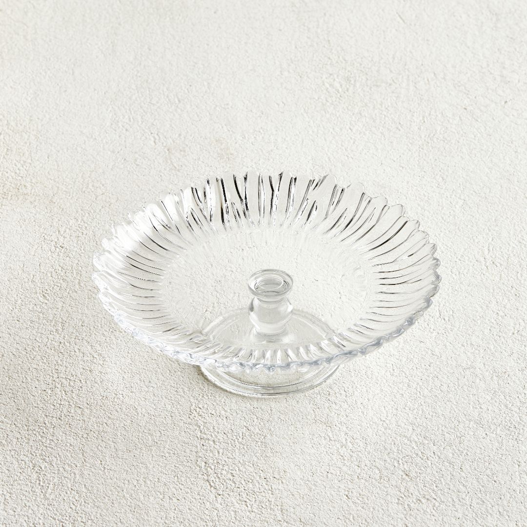 Pasabahce Aurora Footed Serving Platter - 20.5cm