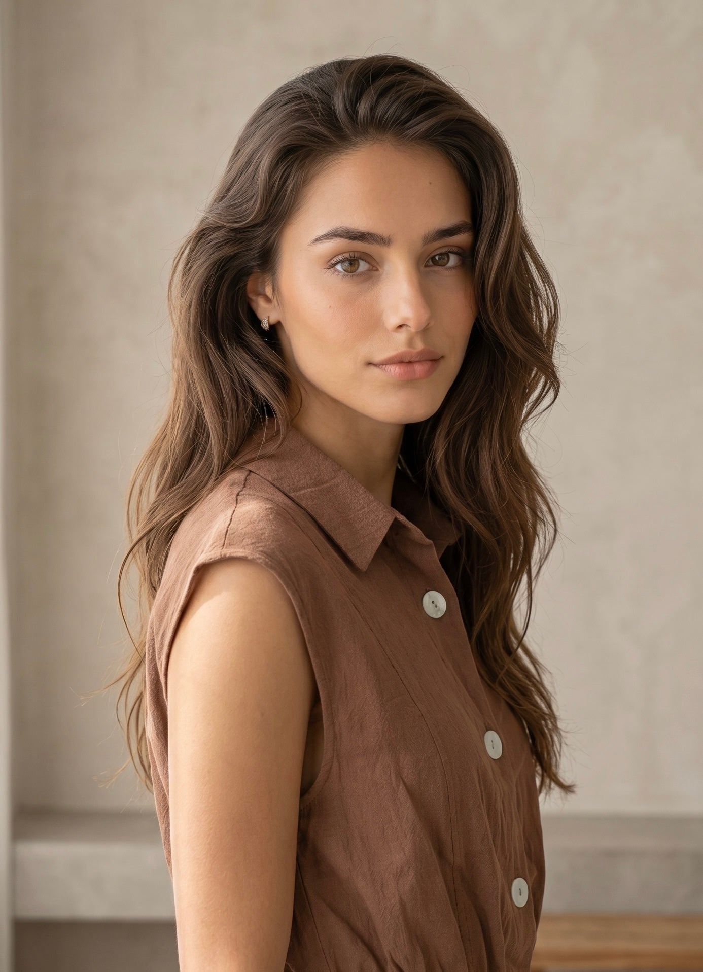 Sleeveless Volume Soft Shirt