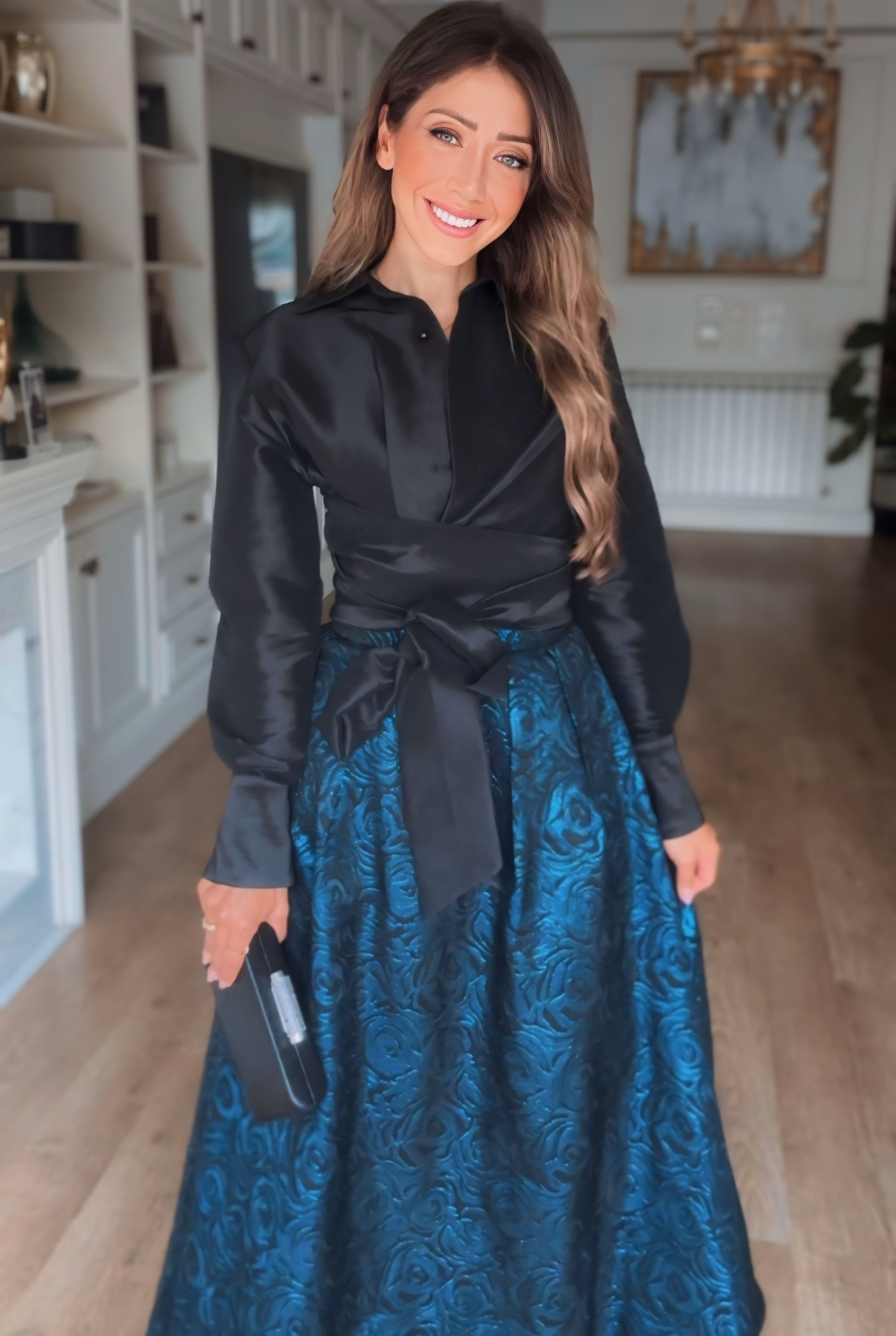 Royal Jacquard Maxi Skirt