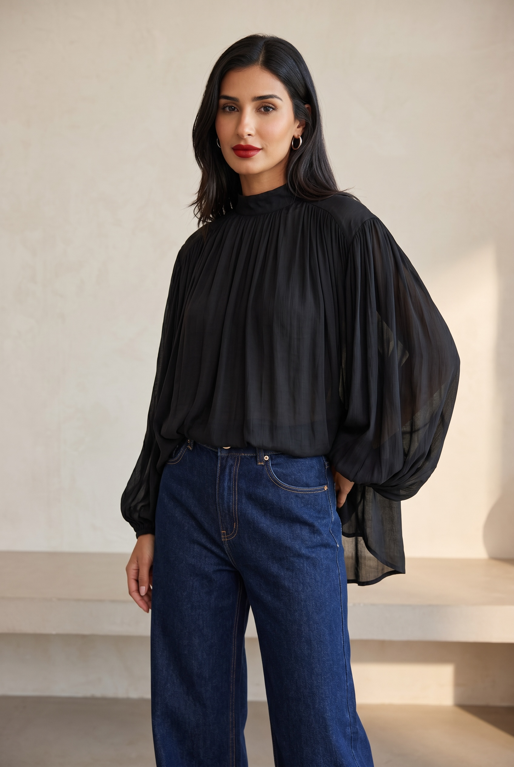 Boho Balloon Linen Shirt