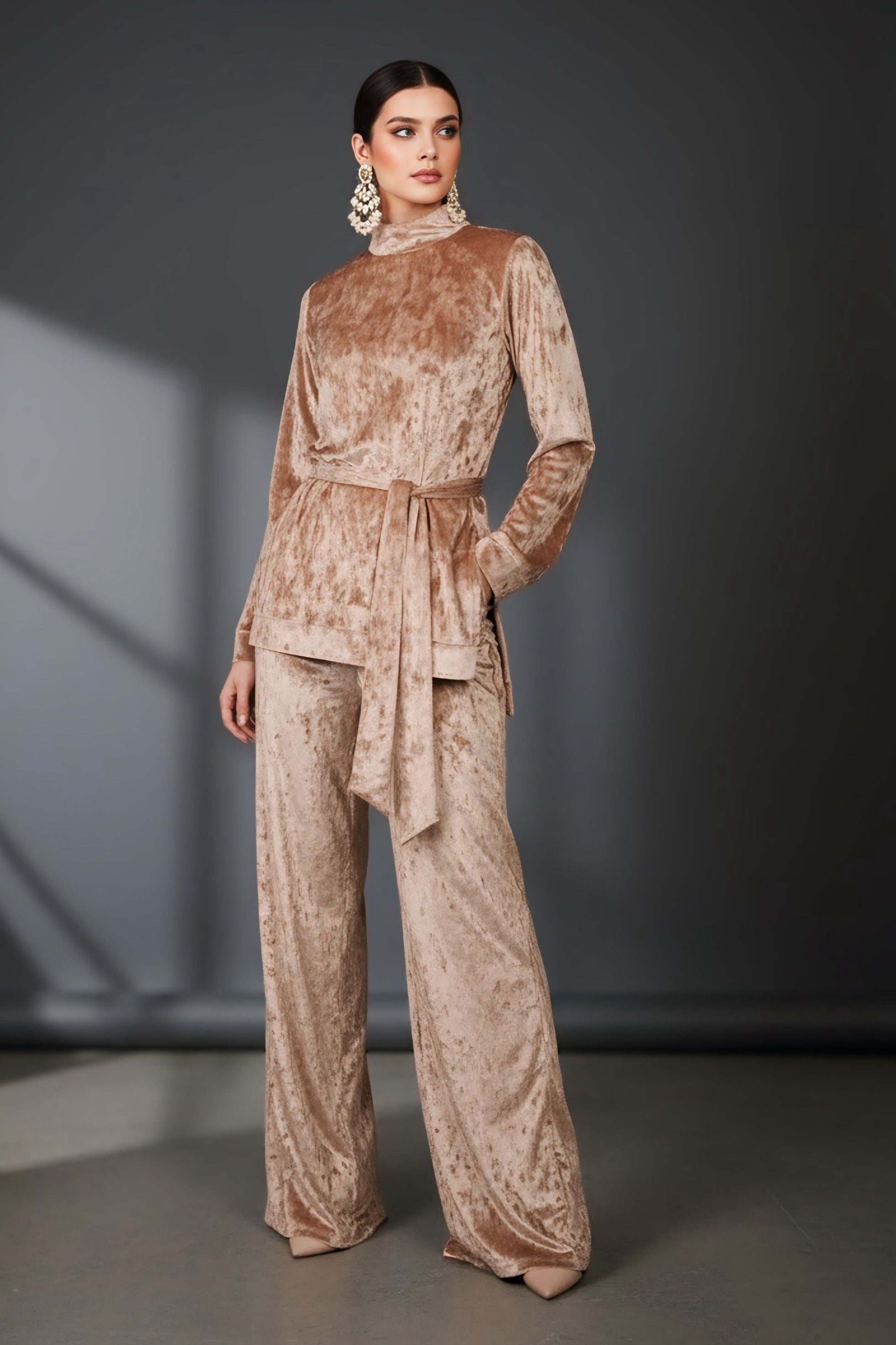 Fit & Flare Velvet Set