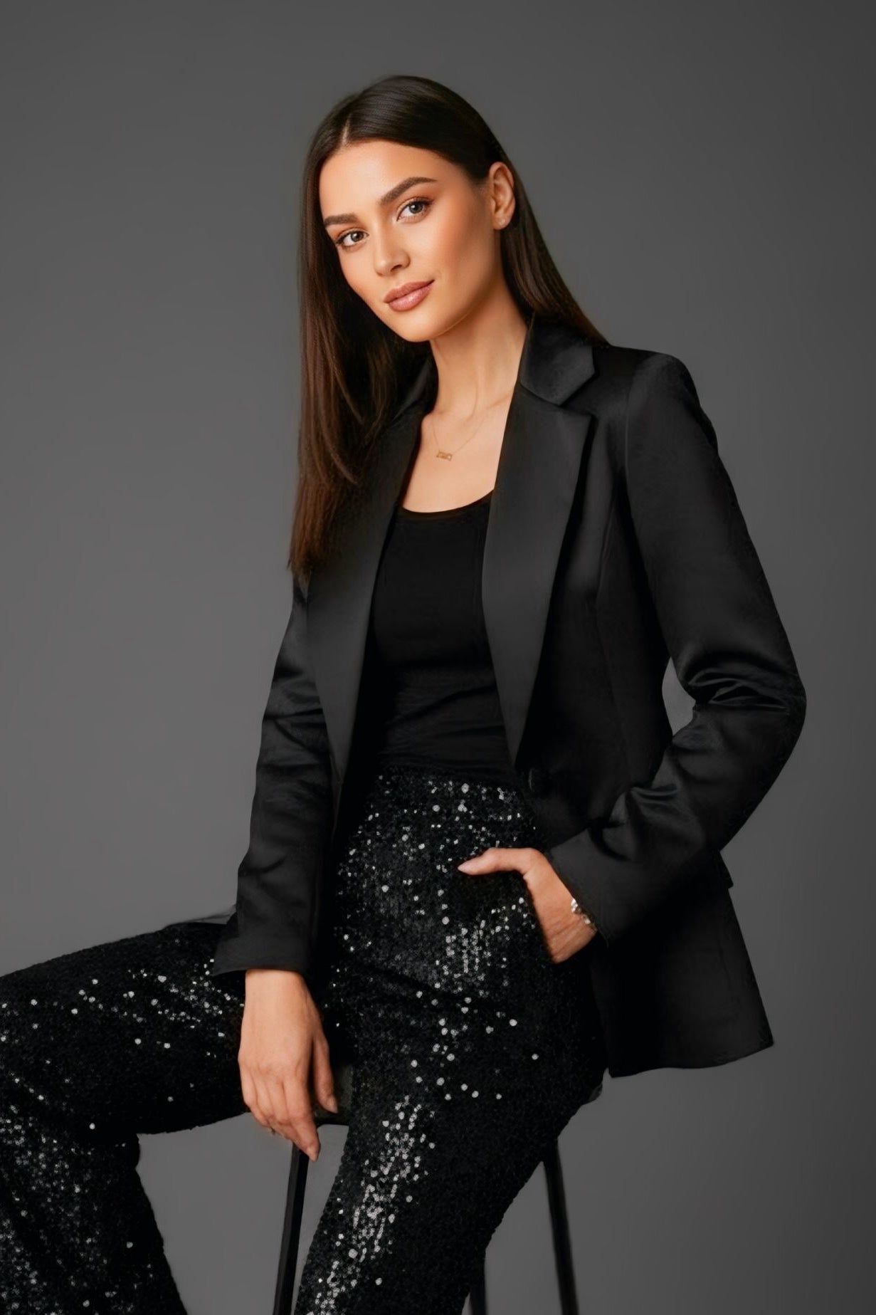 Satin Chic Blazer