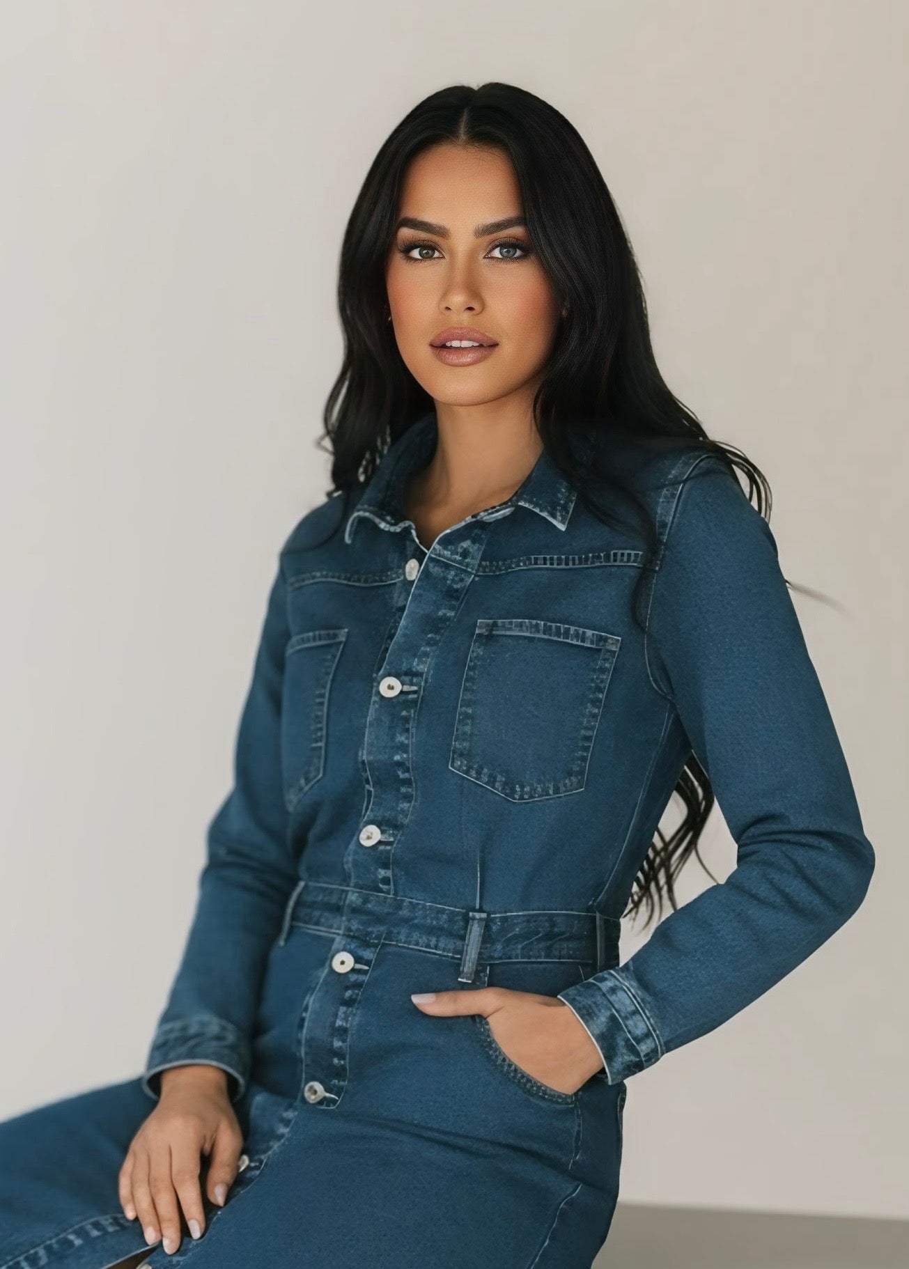 Denim Safari Dress